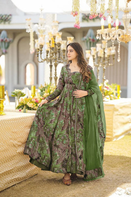 Zestleaf Anarkali Gown(Light Green)