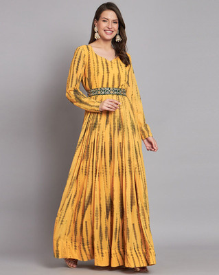 Femvy Flared/A-line Gown(Yellow)