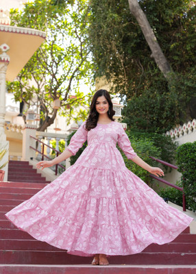 CHARVI CREATION Flared/A-line Gown(Multicolor)