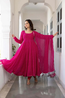 HIA LIFESTYLE Anarkali Gown(Pink)