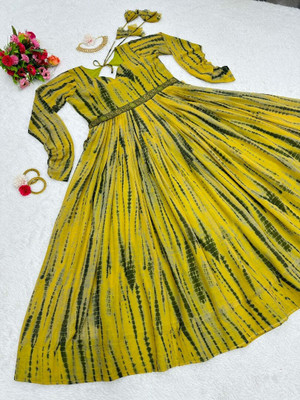 Femvy Flared/A-line Gown(Yellow)