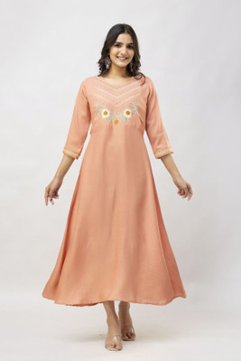 KALAXI Anarkali Gown(Pink)
