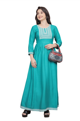 DURADERO Flared/A-line Gown(Light Green)