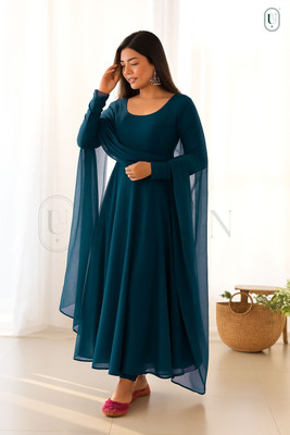 mogal fashion Anarkali Gown(Blue)