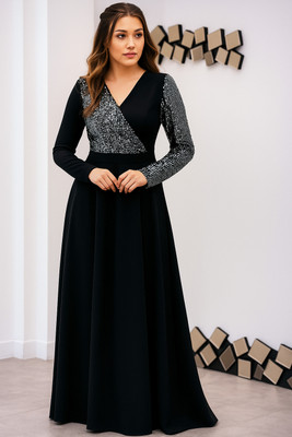 KRSF Flared/A-line Gown(Black)
