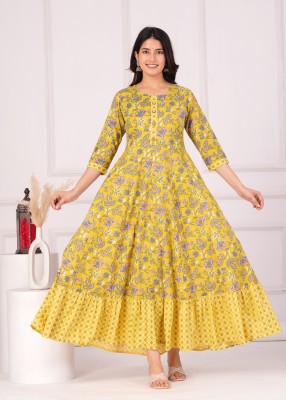 Kirnya Anarkali Gown(Yellow)