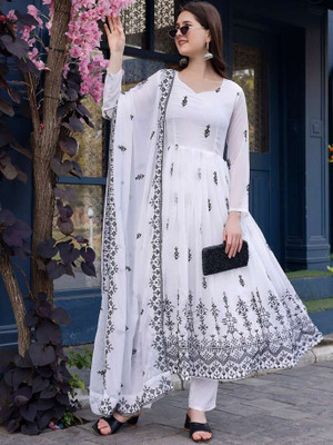 NARI DREAM Flared/A-line Gown(White)