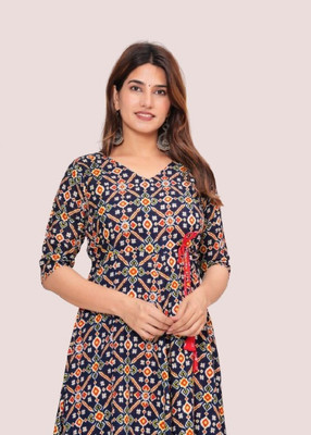 BAHUBALI CREATION Flared/A-line Gown(Blue)