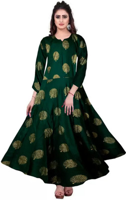 shree raj Anarkali Gown(Green)