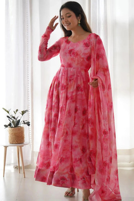Dwarros Anarkali Gown(Pink)