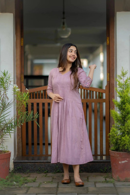 Kharoliya Flared/A-line Gown(Purple)