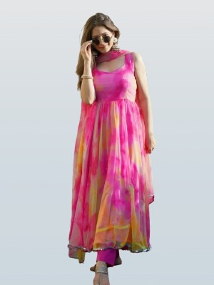 Vaanri creation Anarkali Gown(Multicolor)