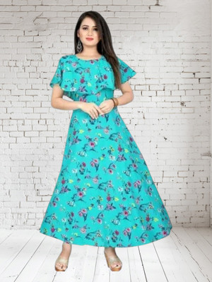 Db Fashion Rr Flared/A-line Gown(Light Blue)