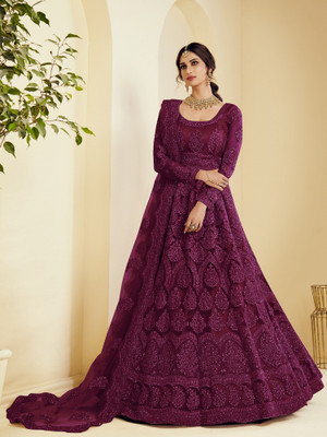 A To Z Cart Flared/A-line Gown(Purple)