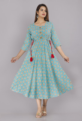 SHIVAYE TEXTILE Anarkali Gown(Multicolor)