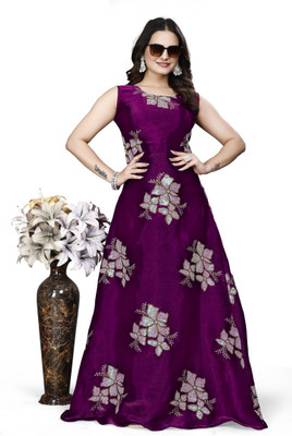 LADY SHOPI Flared/A-line Gown(Purple)