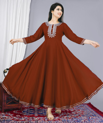 Nikhat Anarkali Gown(Brown)