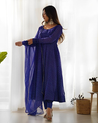 SSICREATIVE Anarkali Gown(Blue)