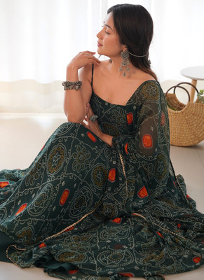 A A ITALIYA Anarkali Gown(Green)