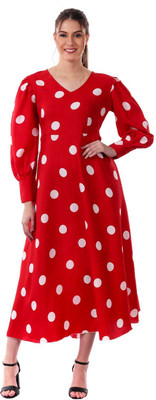 ladik way Flared/A-line Gown(Red)