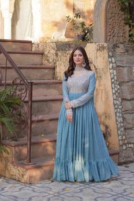 Starly Anarkali Gown(Light Blue)