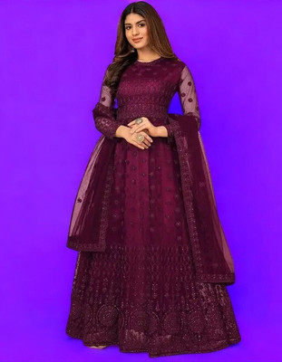 Kitvillaa Anarkali Gown(Purple)