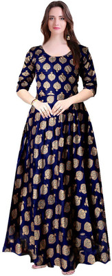 Kuberdisha Straight Gown(Blue)