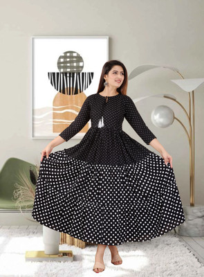 Most Flared/A-line Gown(Black)