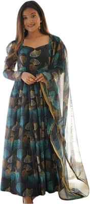 V Creation Anarkali Gown(Multicolor)