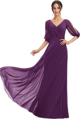 SANIRA Flared/A-line Gown(Purple)