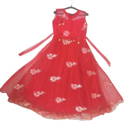 Azad Fashion Anarkali Gown(Red)