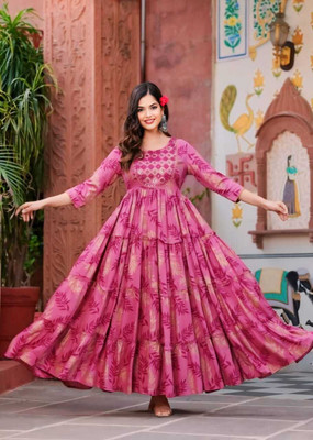 ZenaFashion Anarkali Gown(Green)