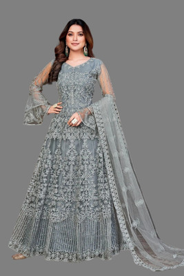 Julee Anarkali Gown(Grey)