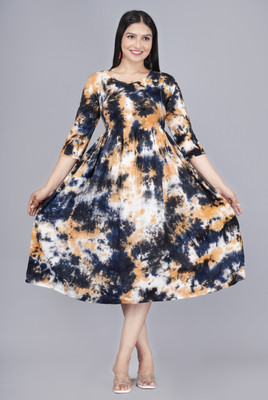 TANOT Flared/A-line Gown(Multicolor)