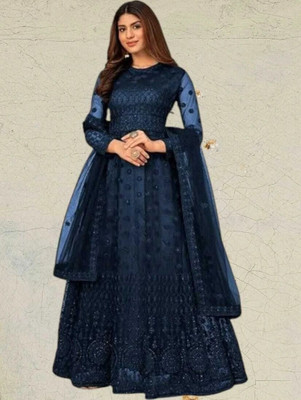 Beautypiie Anarkali Gown(Blue)