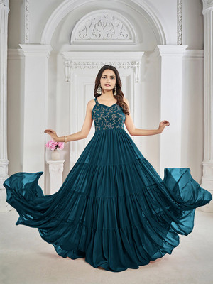 SANCIA Flared/A-line Gown(Blue)