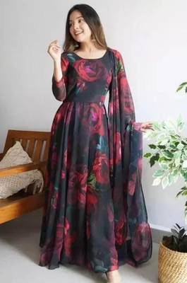 edjy Anarkali Gown(Multicolor)