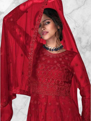 Beautypiie Anarkali Gown(Maroon)