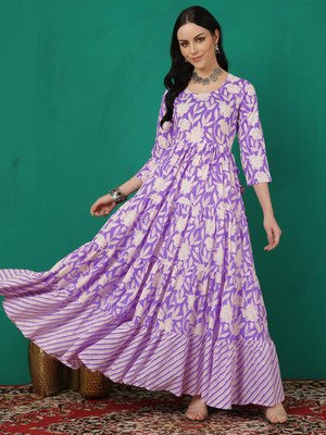 Evika Anarkali Gown(Purple)
