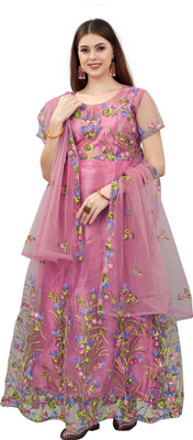 LADY SHOPI Anarkali Gown(Multicolor)