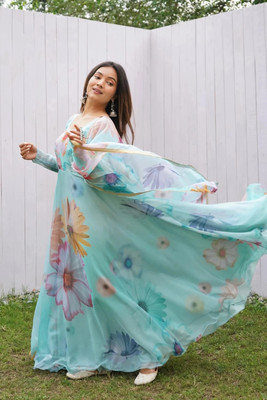 KROOZ Flared/A-line Gown(Light Blue)
