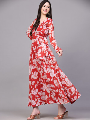 BLACK SCISSOR Flared/A-line Gown(Multicolor)