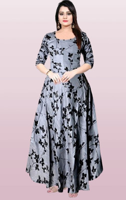 CREASAVISH Flared/A-line Gown(Grey)