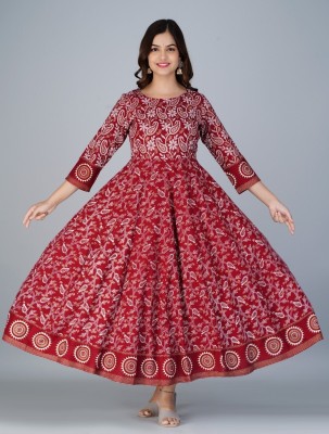 LAXMI Flared/A-line Gown(Red)