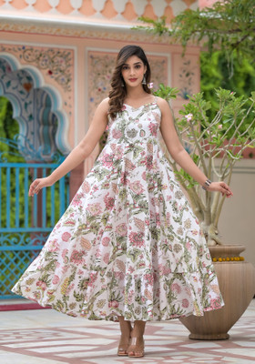Flavia Creation Flared/A-line Gown(White)