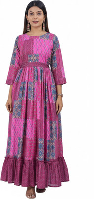 Fascino Designs Flared/A-line Gown(Pink)