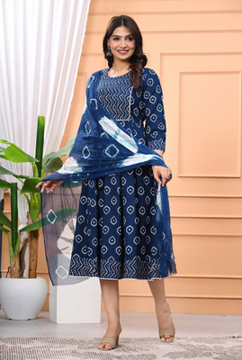 RIXRY Flared/A-line Gown(Blue)