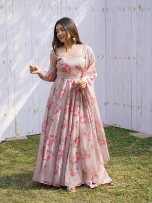 MDTRADE Anarkali Gown(Multicolor)