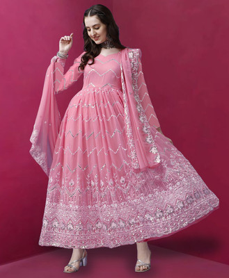 Kedar Fab Anarkali Gown(Pink)
