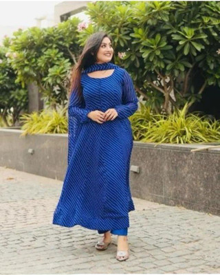 Vanray Fashion Anarkali Gown(Blue)